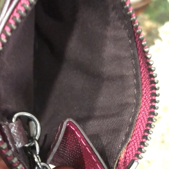Coach Fuchsia Leather Card Wallet NWOT - Picture 6 of 6